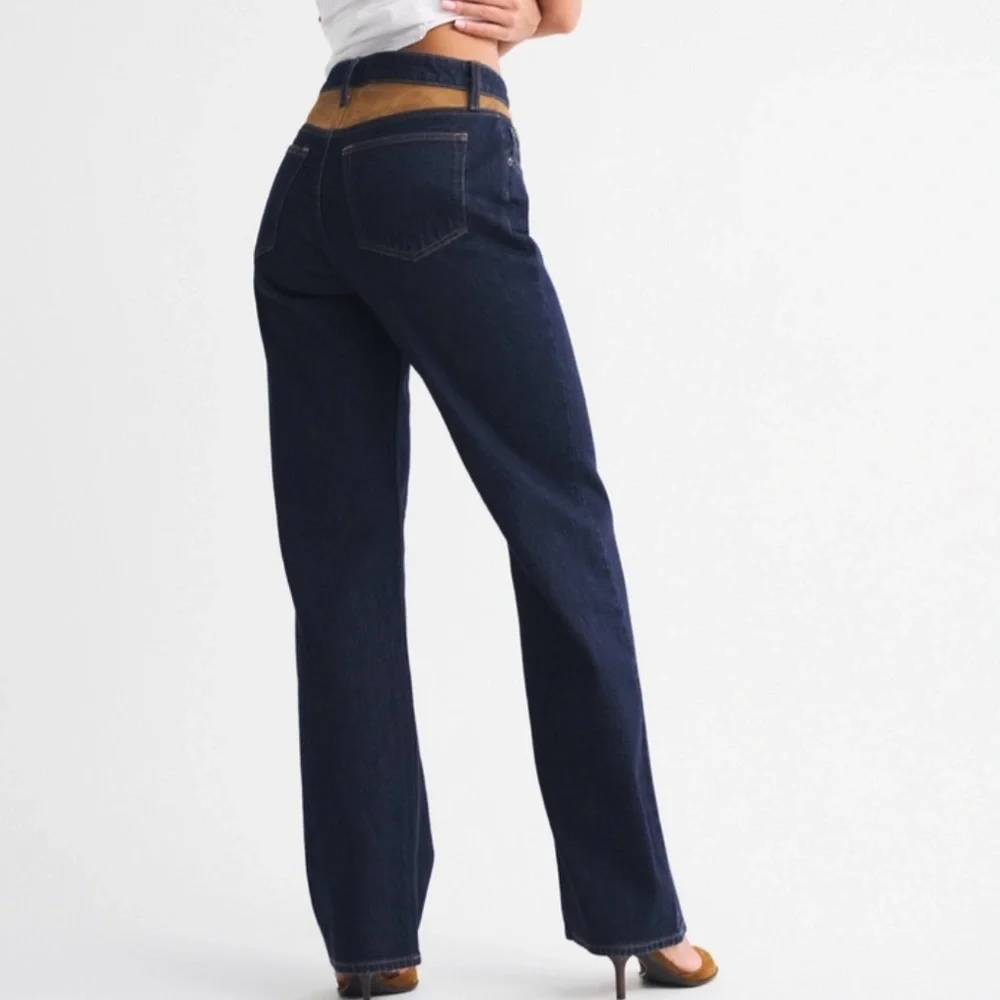 Abercrombie & Fitch Curve Love Cowgirl Western Blue Jeans - Tags On - Picture 13 of 15